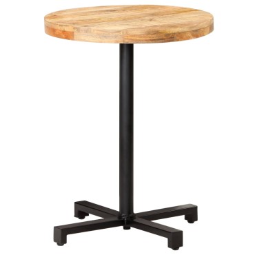vidaXL Τραπέζι Bistro Στρογγυλό 60x75cm Ακατέργαστο Ξύλο Μάνγκο 1 τεμ.