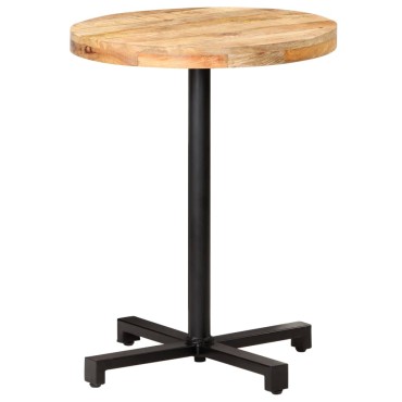 vidaXL Τραπέζι Bistro Στρογγυλό 60x75cm Ακατέργαστο Ξύλο Μάνγκο 1 τεμ.