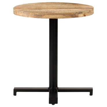 vidaXL Τραπέζι Bistro Στρογγυλό 70x75cm Ακατέργαστο Ξύλο Μάνγκο 1 τεμ.