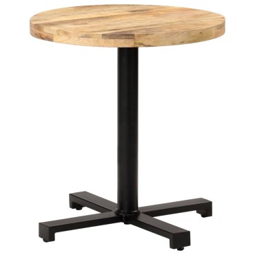 vidaXL Τραπέζι Bistro Στρογγυλό 70x75cm Ακατέργαστο Ξύλο Μάνγκο 1 τεμ.