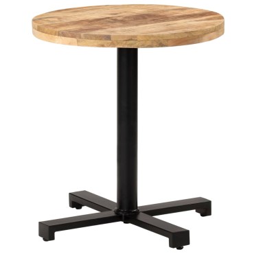vidaXL Τραπέζι Bistro Στρογγυλό 70x75cm Ακατέργαστο Ξύλο Μάνγκο 1 τεμ.