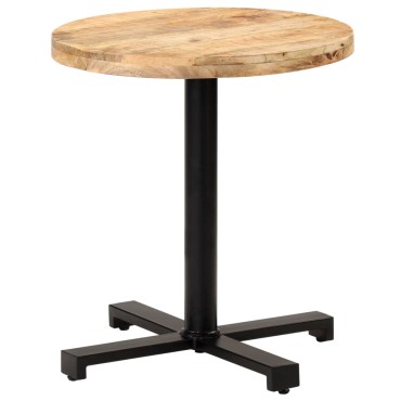 vidaXL Τραπέζι Bistro Στρογγυλό 70x75cm Ακατέργαστο Ξύλο Μάνγκο 1 τεμ.