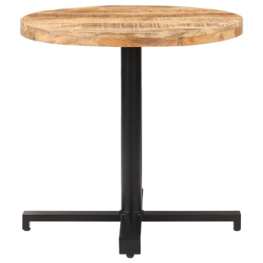 vidaXL Τραπέζι Bistro Στρογγυλό 80x75cm Ακατέργαστο Ξύλο Μάνγκο 1 τεμ.