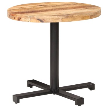vidaXL Τραπέζι Bistro Στρογγυλό 80x75cm Ακατέργαστο Ξύλο Μάνγκο 1 τεμ.