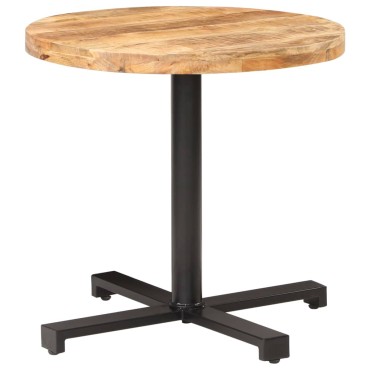vidaXL Τραπέζι Bistro Στρογγυλό 80x75cm Ακατέργαστο Ξύλο Μάνγκο 1 τεμ.