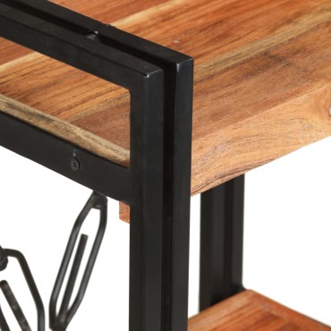 vidaXL Βιβλιοθήκη με 3 Επίπεδα 60x30x80cm από Μασίφ Ξύλο Ακακίας 1 τεμ.