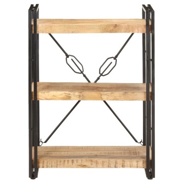 vidaXL Βιβλιοθήκη με 3 Επίπεδα 60x30x80cm Μασίφ Ξύλο Μάνγκο 1 τεμ.
