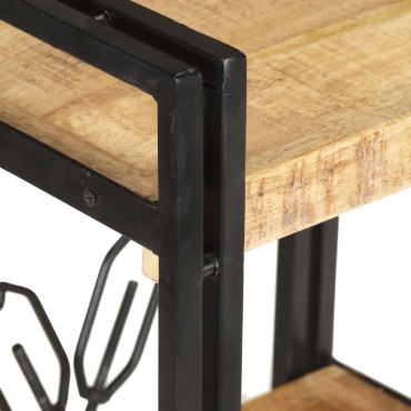 vidaXL Βιβλιοθήκη με 3 Επίπεδα 60x30x80cm Μασίφ Ξύλο Μάνγκο 1 τεμ.
