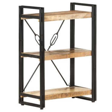 vidaXL Βιβλιοθήκη με 3 Επίπεδα 60x30x80cm Μασίφ Ξύλο Μάνγκο 1 τεμ.