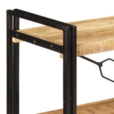 vidaXL Βιβλιοθήκη με 3 Επίπεδα 140x30x80cm από Μασίφ Ξύλο Μάνγκο 1 τεμ.