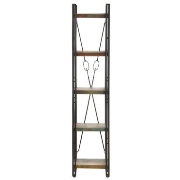 vidaXL Βιβλιοθήκη με 5 Επίπεδα 40x30x180cm Μασίφ Ανακυκλωμένο Ξύλο 1 τεμ.