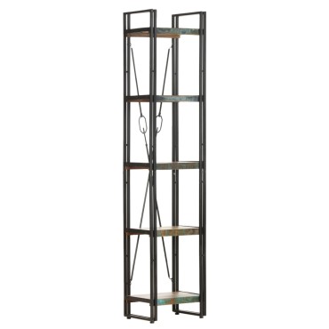 vidaXL Βιβλιοθήκη με 5 Επίπεδα 40x30x180cm Μασίφ Ανακυκλωμένο Ξύλο 1 τεμ.