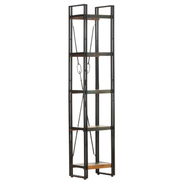 vidaXL Βιβλιοθήκη με 5 Επίπεδα 40x30x180cm Μασίφ Ανακυκλωμένο Ξύλο 1 τεμ.