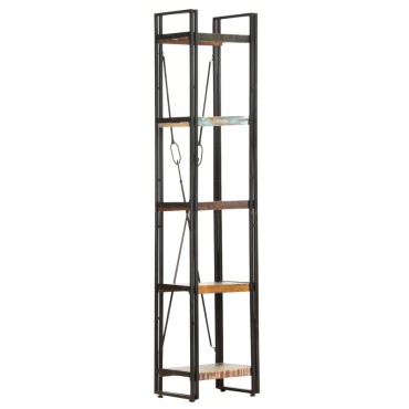 vidaXL Βιβλιοθήκη με 5 Επίπεδα 40x30x180cm Μασίφ Ανακυκλωμένο Ξύλο 1 τεμ.