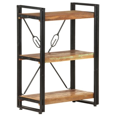 vidaXL Βιβλιοθήκη με 3 Επίπεδα 60x30x80cm Μασίφ Ανακυκλωμένο Ξύλο 1 τεμ.
