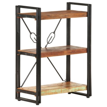 vidaXL Βιβλιοθήκη με 3 Επίπεδα 60x30x80cm Μασίφ Ανακυκλωμένο Ξύλο 1 τεμ.