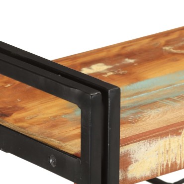 vidaXL Βιβλιοθήκη με 3 Επίπεδα 140x30x80cm Μασίφ Ανακυκλωμένο Ξύλο 1 τεμ.