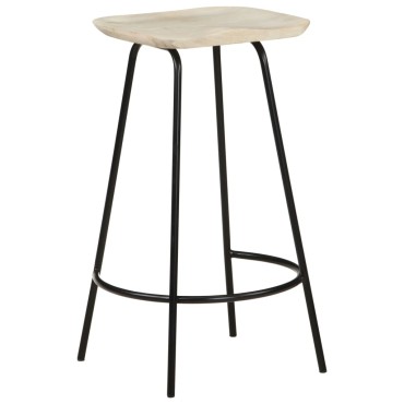 vidaXL Σκαμπό Μπαρ 4 τεμ. από Μασίφ Ξύλο Μάνγκο 38x36x74cm