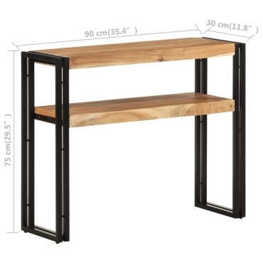 vidaXL Τραπέζι Κονσόλα 90x30x75cm από Μασίφ Ξύλο Ακακίας 1 τεμ.