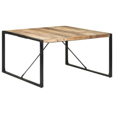vidaXL Τραπεζαρία 140x140x75cm από Ακατέργαστο Ξύλο Μάνγκο 1 τεμ.