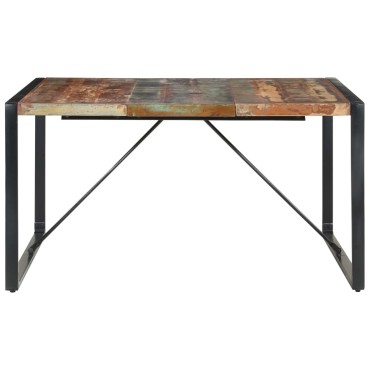vidaXL Τραπεζαρία 140x140x75cm από Μασίφ Ανακυκλωμένο Ξύλο 1 τεμ.