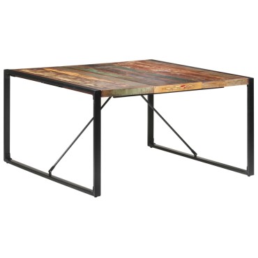 vidaXL Τραπεζαρία 140x140x75cm από Μασίφ Ανακυκλωμένο Ξύλο 1 τεμ.