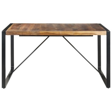 vidaXL Τραπεζαρία 140x140x75cm από Μασίφ Ξύλο 1 τεμ.