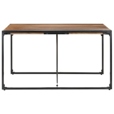 vidaXL Τραπεζαρία 140x140x75cm από Μασίφ Ξύλο 1 τεμ.