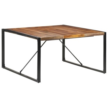 vidaXL Τραπεζαρία 140x140x75cm από Μασίφ Ξύλο 1 τεμ.