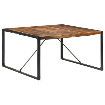 vidaXL Τραπεζαρία 140x140x75cm από Μασίφ Ξύλο 1 τεμ.