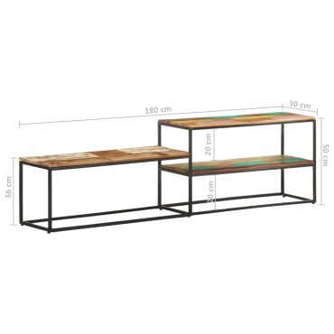 vidaXL Έπιπλο Τηλεόρασης 180x30x50cm από Μασίφ Ανακυκλωμένο Ξύλο