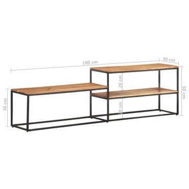 vidaXL Έπιπλο Τηλεόρασης 180x30x50cm από Μασίφ Ξύλο Ακακίας