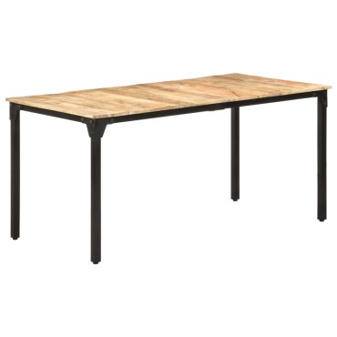 vidaXL Τραπεζαρία 160x80x76cm από Ακατέργαστο Ξύλο Μάνγκο 1 τεμ.