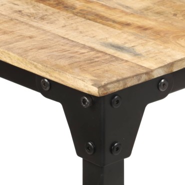 vidaXL Τραπεζαρία 160x80x76cm από Ακατέργαστο Ξύλο Μάνγκο 1 τεμ.