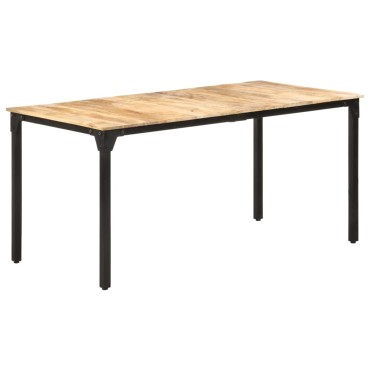vidaXL Τραπεζαρία 160x80x76cm από Ακατέργαστο Ξύλο Μάνγκο 1 τεμ.