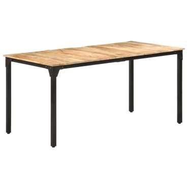 vidaXL Τραπεζαρία 160x80x76cm από Ακατέργαστο Ξύλο Μάνγκο 1 τεμ.