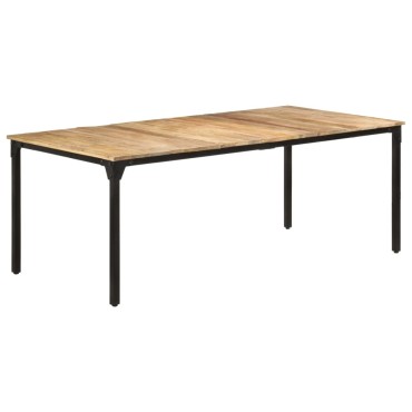 vidaXL Τραπεζαρία 200x100x76cm από Ακατέργαστο Ξύλο Μάνγκο 1 τεμ.