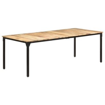 vidaXL Τραπεζαρία 220x100x76cm από Ακατέργαστο Ξύλο Μάνγκο 1 τεμ.