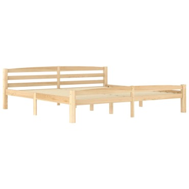 vidaXL Πλαίσιο Κρεβατιού 200x200cm από Μασίφ Ξύλο Πεύκου 1 τεμ. - Διπλό