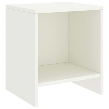 vidaXL Κομοδίνα 2 τεμ. Λευκά 35x30x40cm από Μασίφ Ξύλο Πεύκου