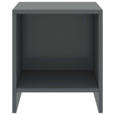 vidaXL Κομοδίνα 2 τεμ. Σκούρο Γκρι 35x30x40cm Μασίφ Ξύλο Πεύκου