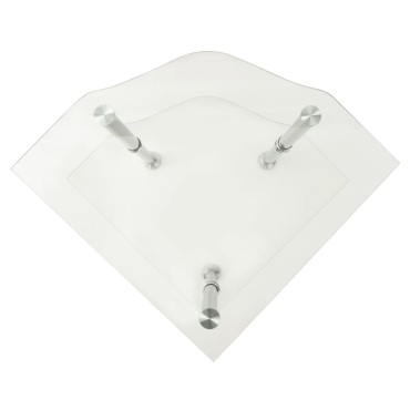 vidaXL Τραπεζάκι Σαλονιού 2 Επιπέδων Διαφανές 38x38x50cm Ψημ. Γυαλί 1 τεμ.