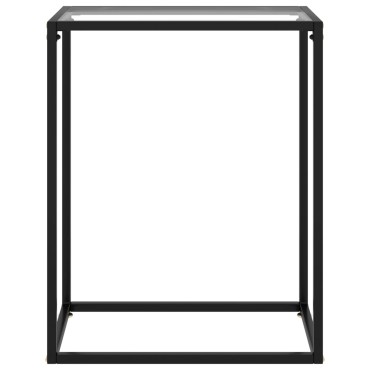 vidaXL Τραπέζι Κονσόλα Διαφανές 60x35x75cm από Ψημένο Γυαλί 1 τεμ.