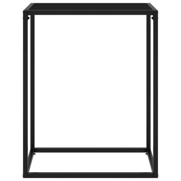 vidaXL Τραπέζι Κονσόλα Μαύρο 60x35x75cm από Ψημένο Γυαλί 1 τεμ.
