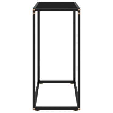 vidaXL Τραπέζι Κονσόλα Μαύρο 60x35x75cm από Ψημένο Γυαλί 1 τεμ.