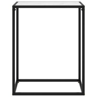 vidaXL Τραπέζι Κονσόλα Λευκό 60x35x75cm από Ψημένο Γυαλί 1 τεμ.