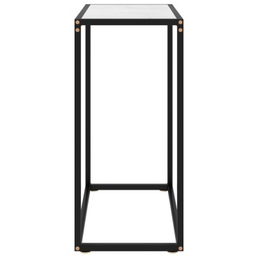 vidaXL Τραπέζι Κονσόλα Λευκό 60x35x75cm από Ψημένο Γυαλί 1 τεμ.