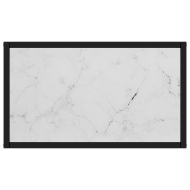 vidaXL Τραπέζι Κονσόλα Λευκό 60x35x75cm από Ψημένο Γυαλί 1 τεμ.