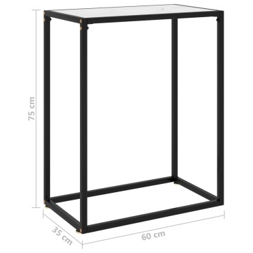 vidaXL Τραπέζι Κονσόλα Λευκό 60x35x75cm από Ψημένο Γυαλί 1 τεμ.