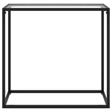vidaXL Τραπέζι Κονσόλα Διαφανές 80x35x75cm από Ψημένο Γυαλί 1 τεμ.